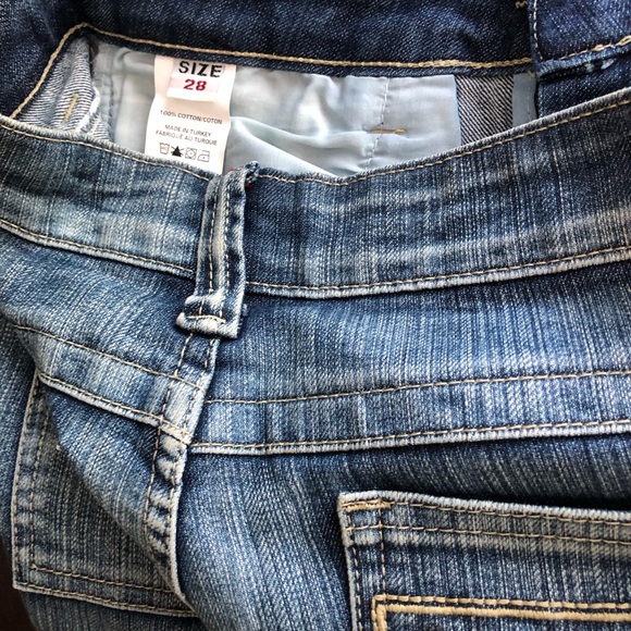 Fancy Indigo Blue Stone washed, boot cut, stretch, low rise, women’s jeans. - Picture 11 of 13